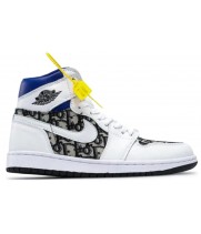 Nike Air Jordan Dior High OG белые с принтом