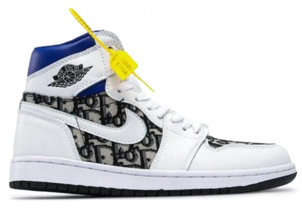 Nike Air Jordan Dior High OG белые с принтом