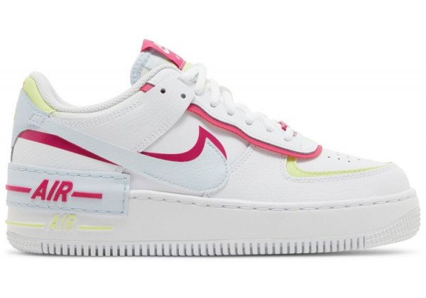 Nike Air Force 1 Shadow White Blue Tint Fireberry