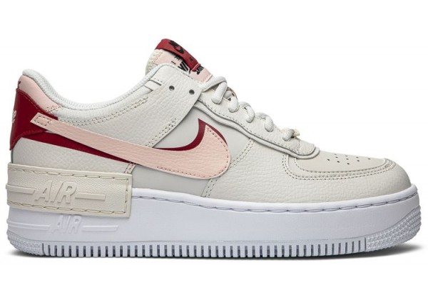 Nike Air Force 1 Shadow Beige Pink Red