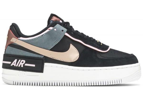 Nike Air Force 1 Shadow Black Metallic