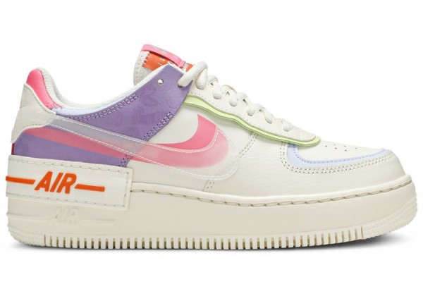 Nike Air Force 1 Shadow Double Swoosh Sail Pink Purple
