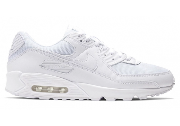 Кроссовки Nike Air Max 90 Leather Triple White белые