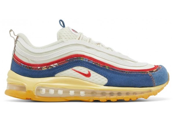 Nike Air Max 97 Coconut Milk Fossil Denim Red