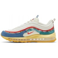 Nike Air Max 97 Coconut Milk Fossil Denim Red