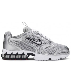 Stussy x Nike Air Zoom Spiridon Cage 2 Metallic Silver