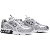 Stussy x Nike Air Zoom Spiridon Cage 2 Metallic Silver