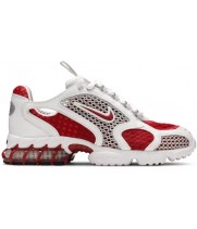 Stussy x Nike Air Zoom Spiridon Cage 2 White and Red