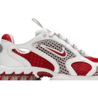 Stussy x Nike Air Zoom Spiridon Cage 2 White and Red