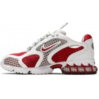 Stussy x Nike Air Zoom Spiridon Cage 2 White and Red