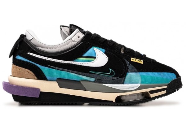 Кроссовки Union X Sacai X Nike Cortez 4.0 Suede разноцветные