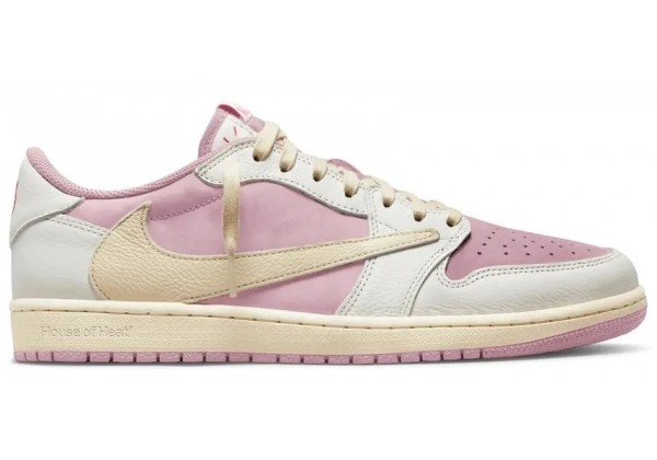 Nike x Travis Scott x Air Jordan 1 Low Sail Shy Pink