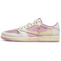 Nike x Travis Scott x Air Jordan 1 Low Sail Shy Pink