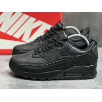 Кроссовки зимние Nike Air Max 90 Leather Black