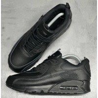 Кроссовки зимние Nike Air Max 90 Leather Black