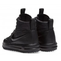 Nike Lunar Force 1 Duckboot Core Black с мехом