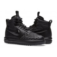 Nike Lunar Force 1 Duckboot Core Black с мехом