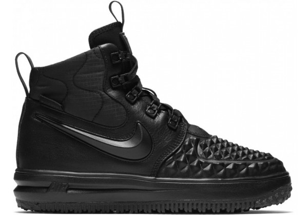 Nike Lunar Force 1 Duckboot Core Black с мехом