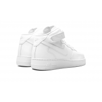 Nike Air Force 1 Mid White с мехом