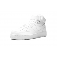 Nike Air Force 1 Mid White с мехом