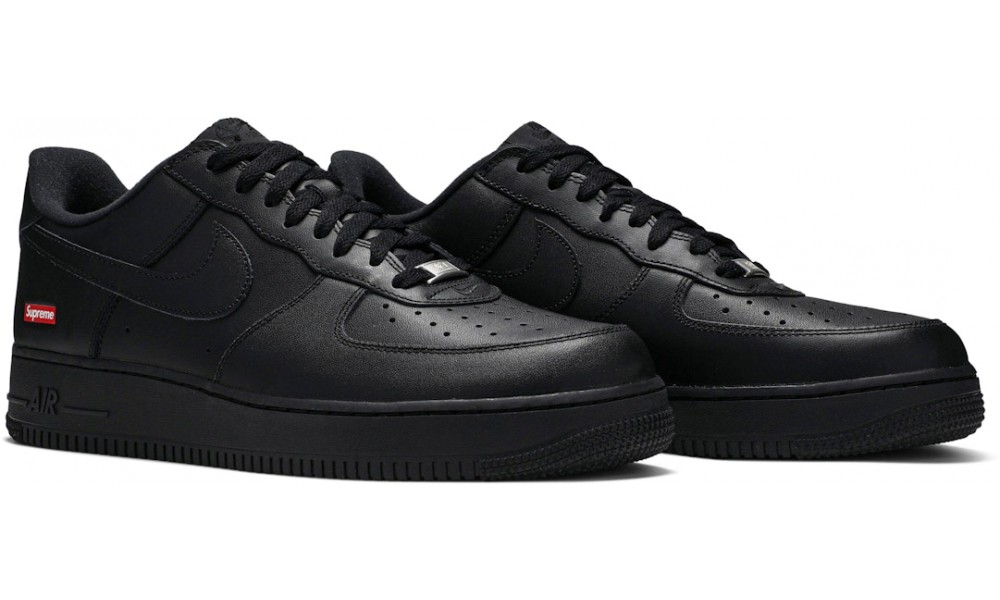靴 Supreme/Nike Air Force 1 Low Black Supreme x Nike Air Force 1 Low Box Logo Black купить в Москве