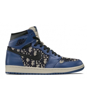 Dior X Nike Air Jordan 1 синие
