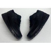 Nike Air Max 90 Leather Black с мехом