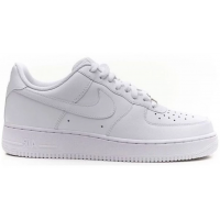 Nike Air Force 1 Low All White с мехом