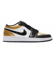 Nike Air Jordan 1 Low черно-белые с золотым