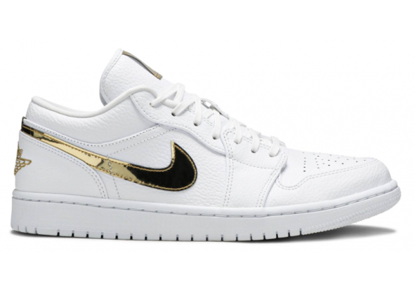 Nike Air Jordan 1 Low белые с золотым