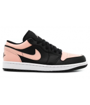 Кроссовки Nike Air Jordan 1 Low черно-розовые