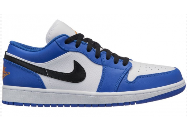 Кроссовки Nike Air Jordan 1 Low бело-голубые с черным