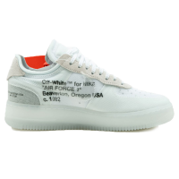 Nike Air Force 1 x Off White бело-серые с бежевым