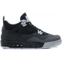 Кроссовки Nike Air Jordan 4 Retro серый с черным
