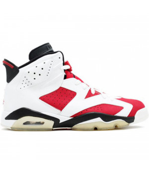 Кроссовки Nike Air Jordan 6 белые с красным