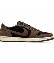 Кроссовки Nike Air Jordan 1 Low Retro коричневые с черным