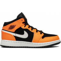 Nike Air Jordan 1 Retro Black/Orange черно-оранжевые