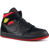 Nike Air Jordan 1 Retro Black/Red черные с красным