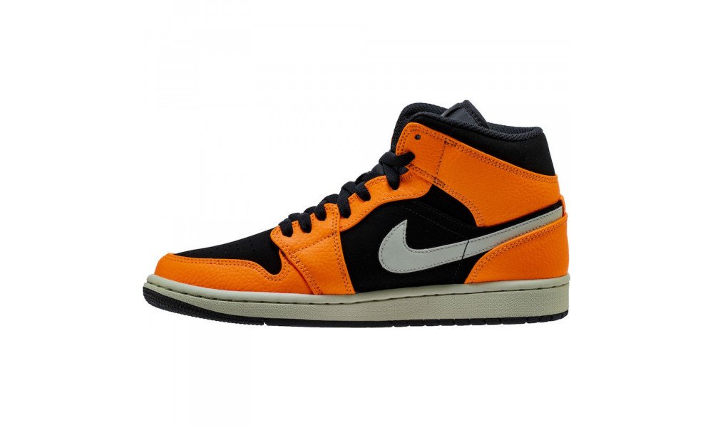 black and orange jordans 1