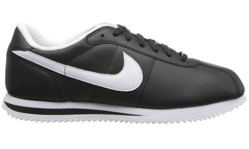 nike cortez nylon black and white