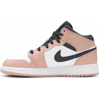 Nike Air Jordan 1 Mid бежевый с черным 
