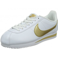 Кроссовки Nike Cortez белые с золотым