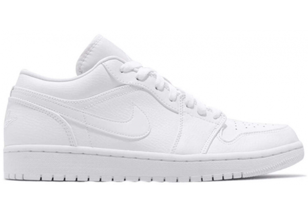 Кроссовки Air Jordan 1 Tumbled Leather белые