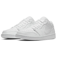 Кроссовки Air Jordan 1 Tumbled Leather белые