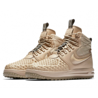 Кроссовки зимние Nike Air Force 1 с МЕХОМ Lunar Duckboot Beige бежевые