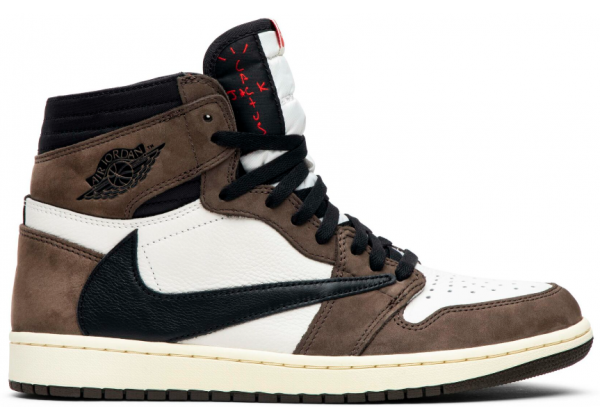 Кроссовки Nike Air Jordan 1 Retro коричневые с белым