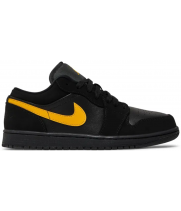 Nike Air Jordan 1 Low черные с желтым