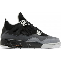 Кроссовки Nike Air Jordan 4 Retro серый с черным