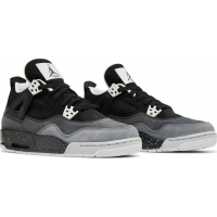 Кроссовки Nike Air Jordan 4 Retro серый с черным