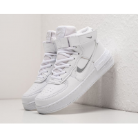 Nike Air Force 1 Shadow High White Grey зимние